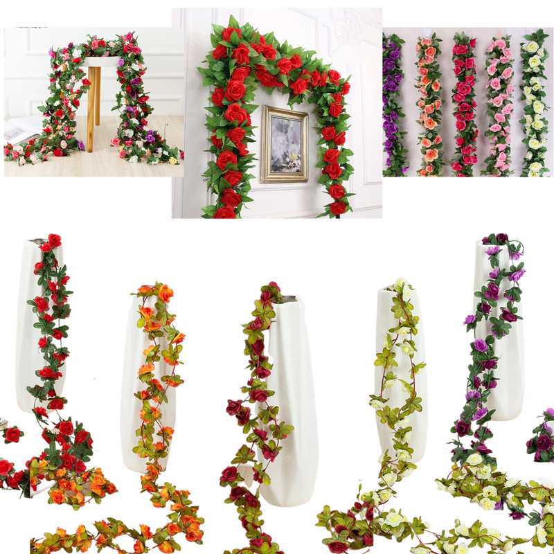 Guirlande de roses artificielles