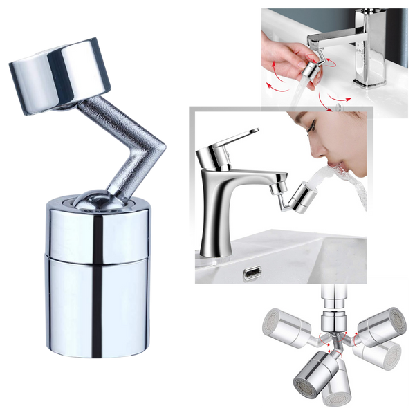 Buse de robinet rotative anti-éclaboussures orientable à 360°