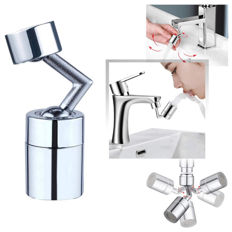 Buse de robinet rotative anti-éclaboussures orientable à 360°