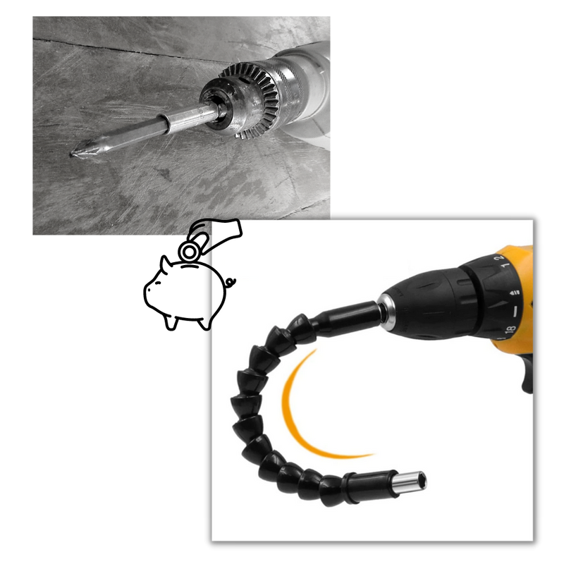 Porte-foret flexible pour perceuse électrique