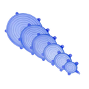 6 couvercles extensibles en silicone