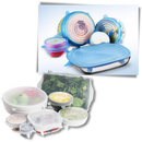 6 couvercles extensibles en silicone