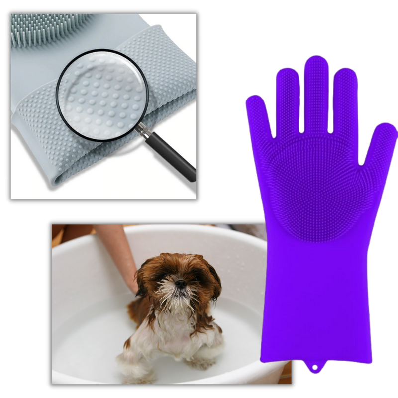 Gants de vaisselle en silicone à usages multiples