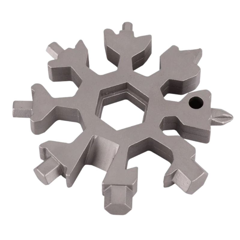 Outil Flocon de neige multifonctionnel 18-en-1 en acier inoxydable
