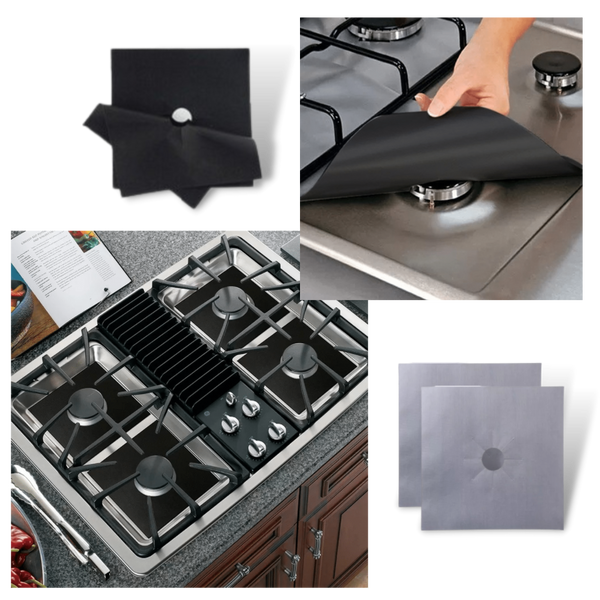 Couverture de protection pour cuisinière à gaz (lot de 2)