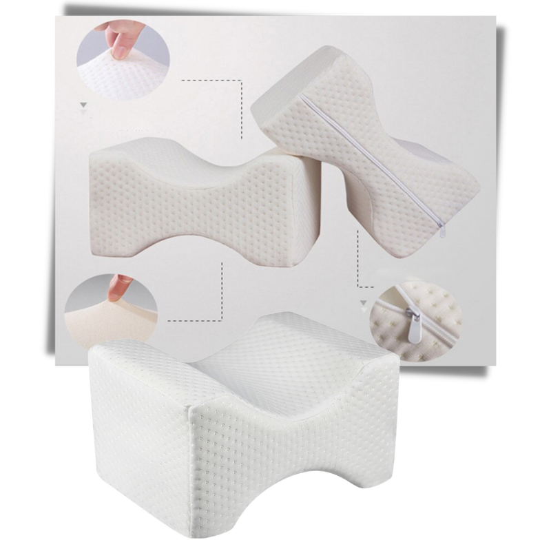 Oreiller en mousse à mémoire de forme pour entre cuisse