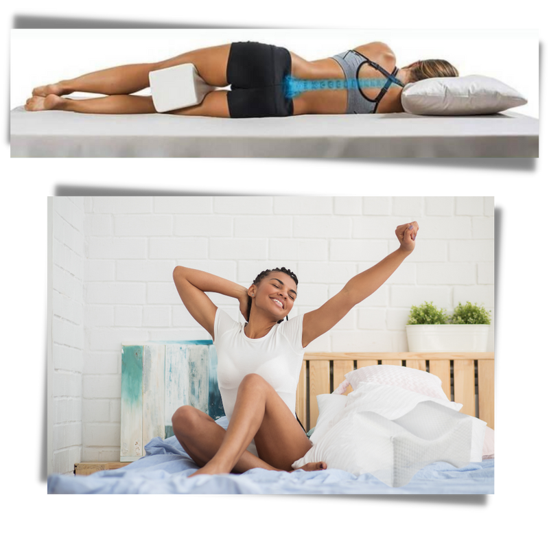 Oreiller en mousse à mémoire de forme pour entre cuisse