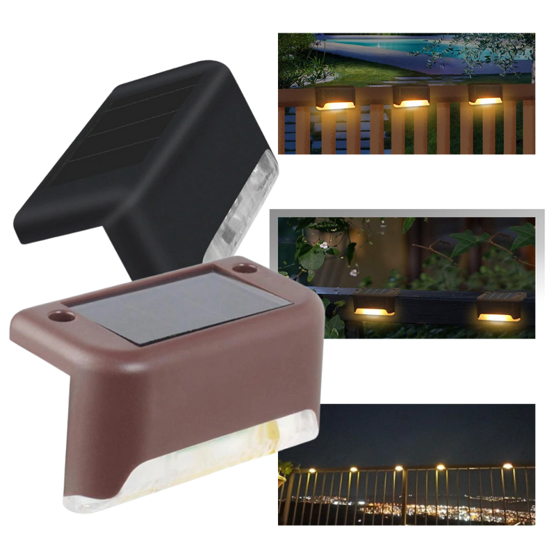 Lampes solaires à LED pour escalier (4 pièces)