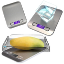 Balance de cuisine numérique LCD en acier inoxydable