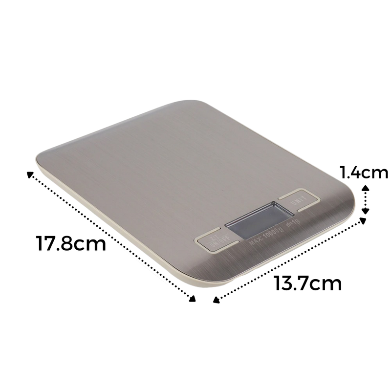 Balance de cuisine numérique LCD en acier inoxydable