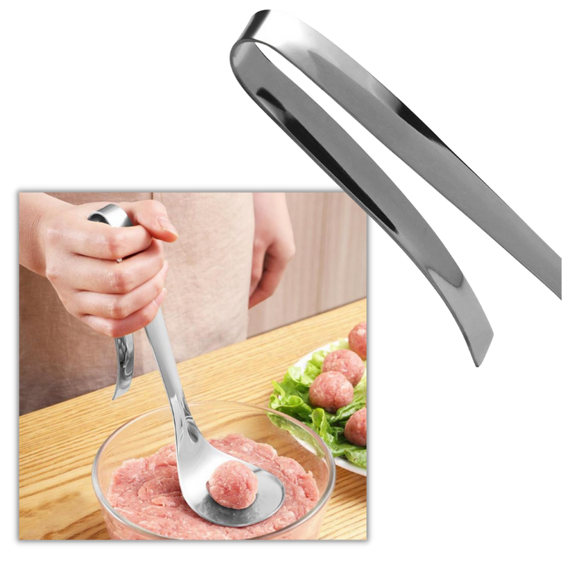 Cuillère à boulettes de viande en acier inoxydable