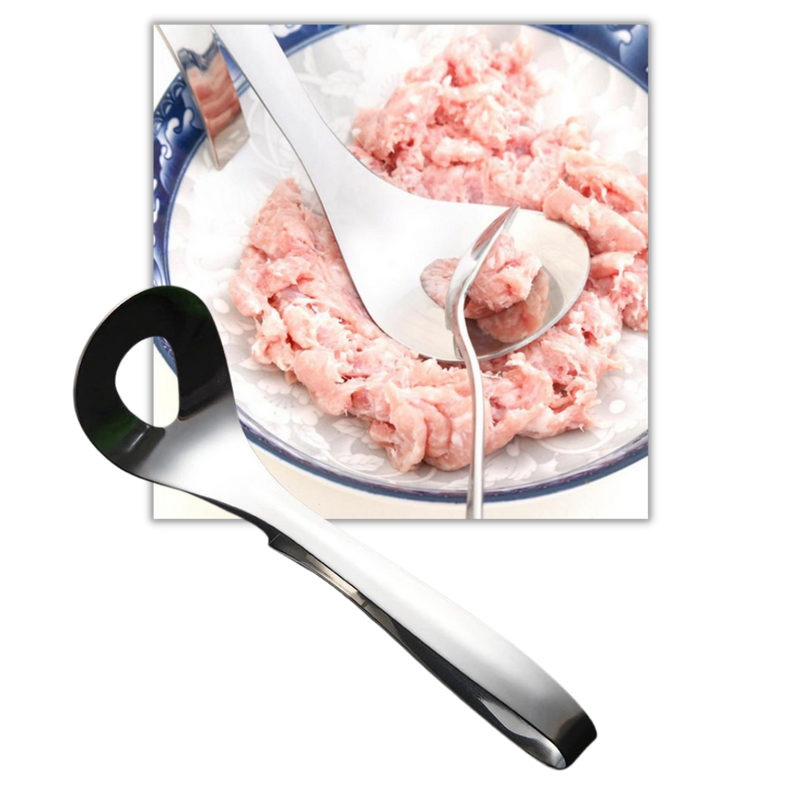 Cuillère à boulettes de viande en acier inoxydable