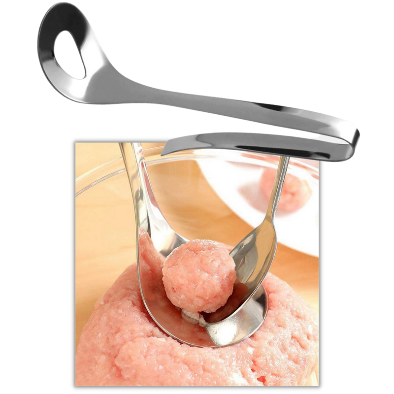 Cuillère à boulettes de viande en acier inoxydable