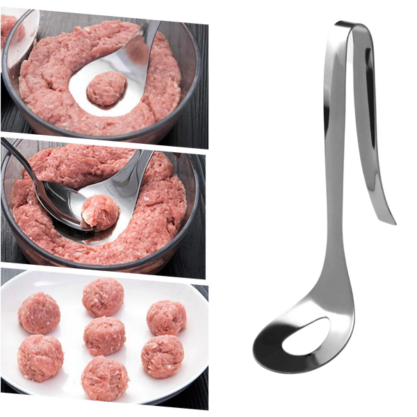 Cuillère à boulettes de viande en acier inoxydable