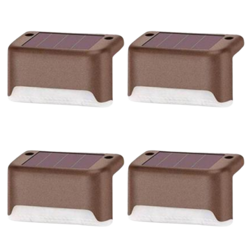 Lampes solaires à LED pour escalier (4 pièces)
