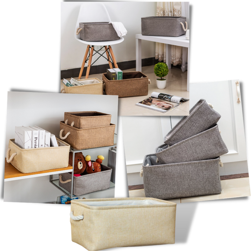 Panier à linge élégant avec poignées en corde