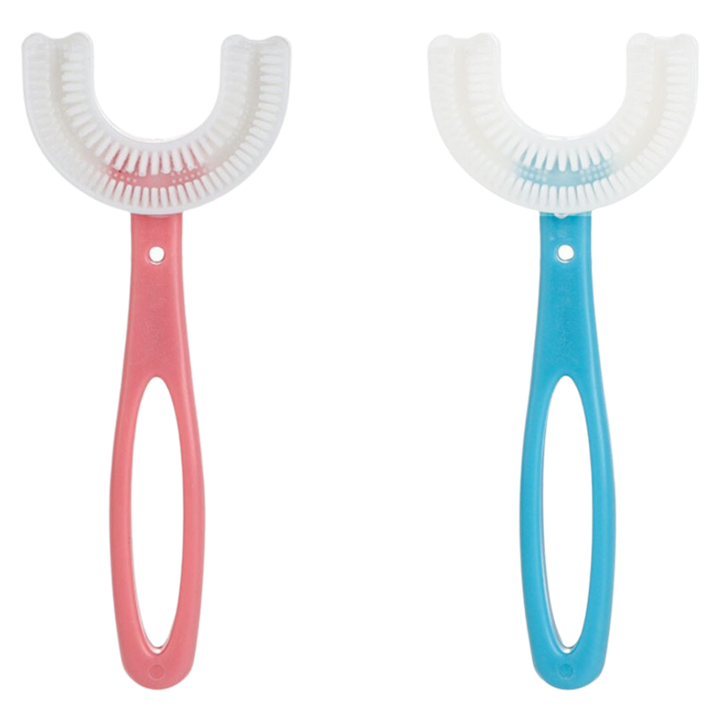 Brosse à dents en forme de U pour enfants (paquet de 2)