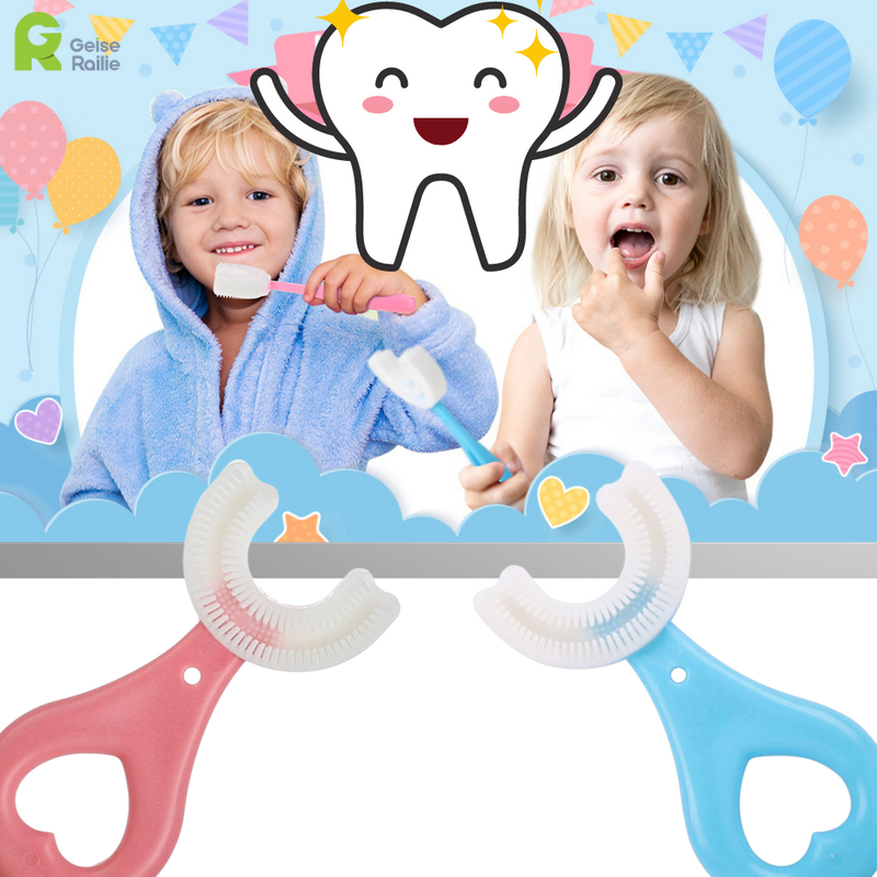 Brosse à dents en forme de U pour enfants (paquet de 2)