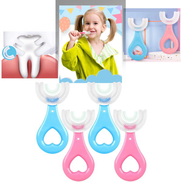 Brosse à dents en forme de U pour enfants (paquet de 2)