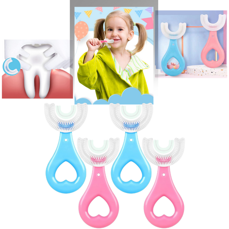 Brosse à dents en forme de U pour enfants (paquet de 2)