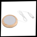 Chauffe-tasse USB électrique en bois