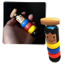 Jouet magique d'homme en bois incassable