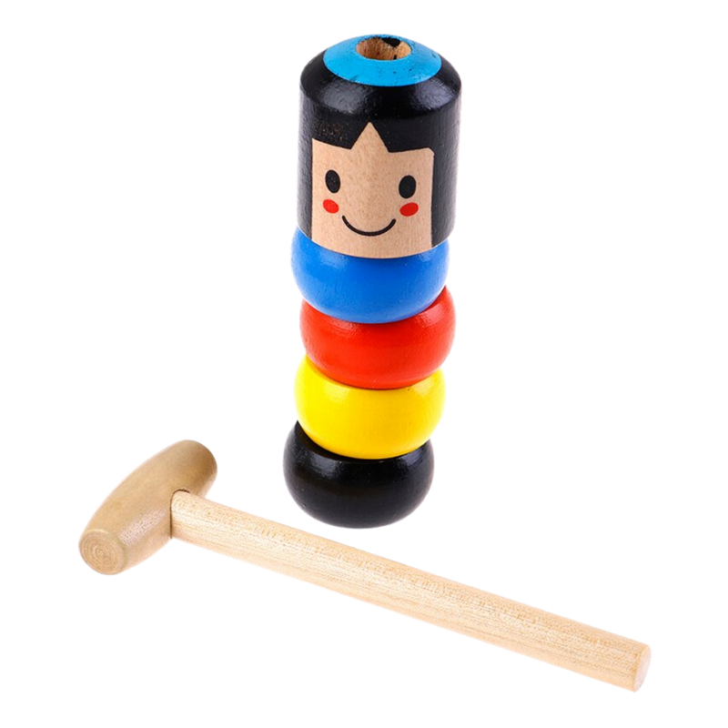 Jouet magique d'homme en bois incassable