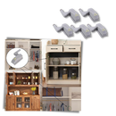 Lot de 3 lumières LED pour charnières