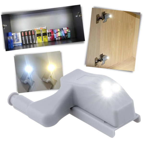 Lot de 3 lumières LED pour charnières