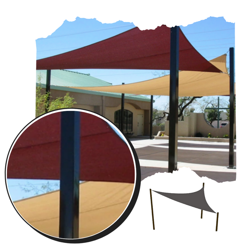 Voile d'ombrage triangulaire résistante à l'eau