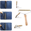 Brosse pour poils d'animaux en bois