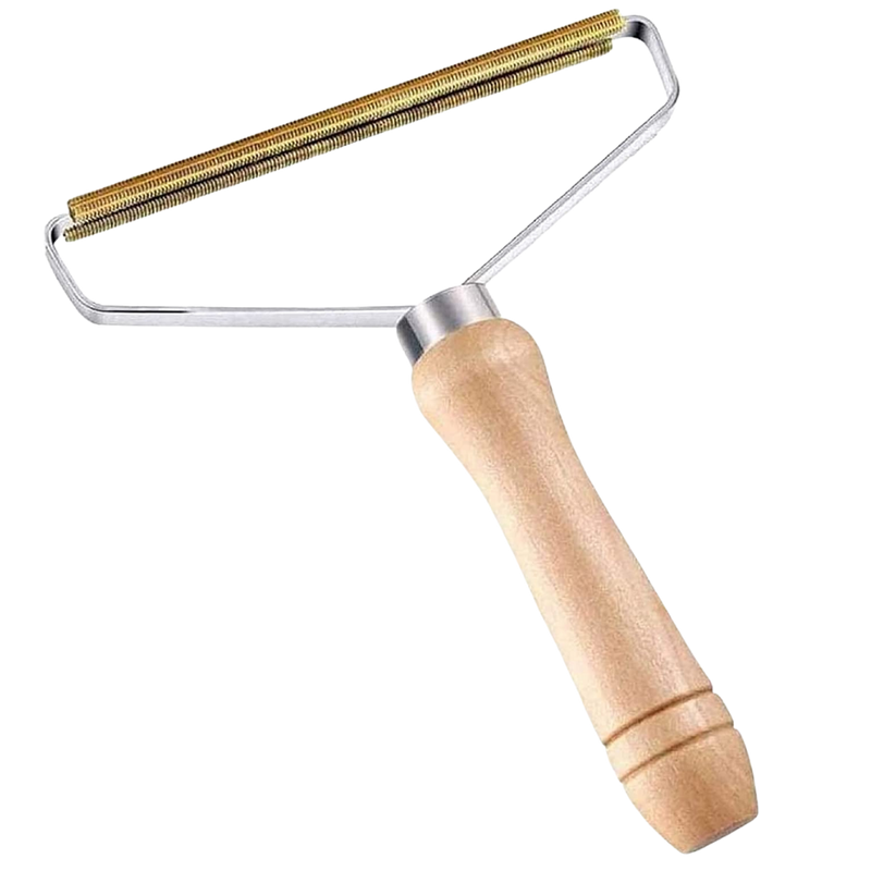 Brosse pour poils d'animaux en bois