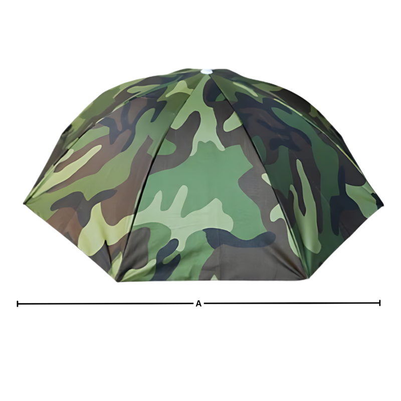 Chapeau parapluie ajustable mains libres
