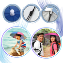 Chapeau parapluie ajustable mains libres