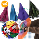 Chapeau parapluie ajustable mains libres