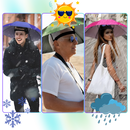 Chapeau parapluie ajustable mains libres