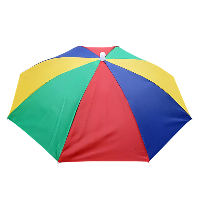 Chapeau parapluie ajustable mains libres