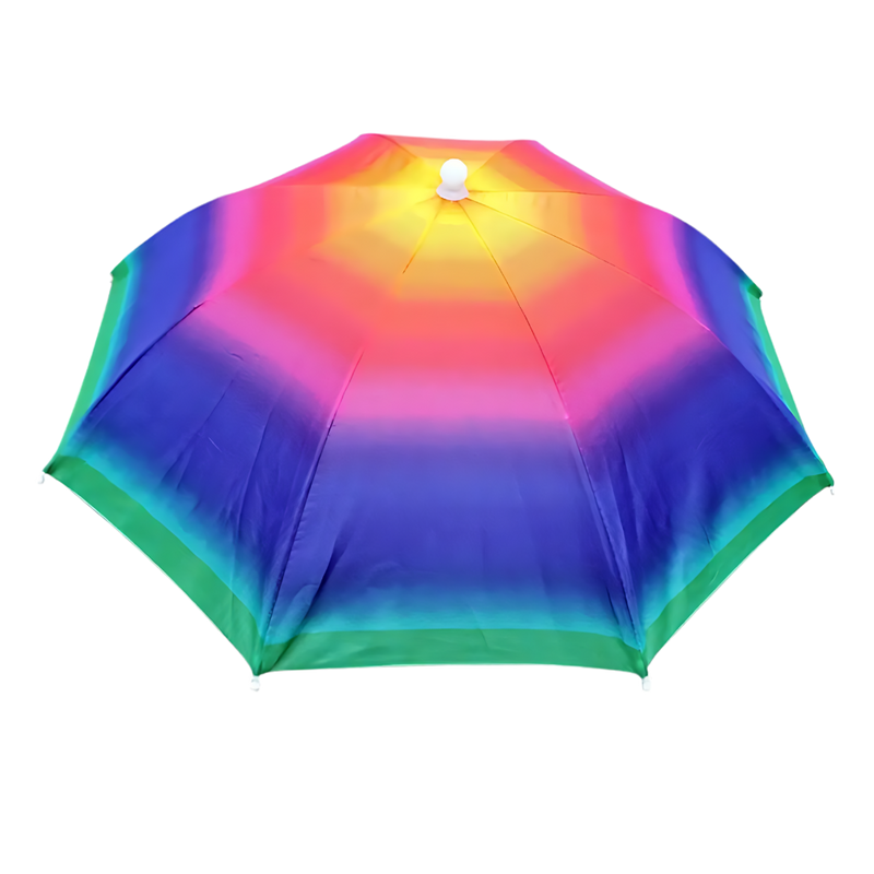 Chapeau parapluie ajustable mains libres