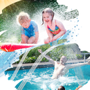 Fontaine et cascade de piscine