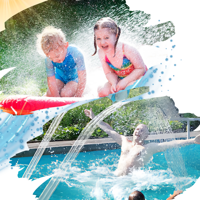 Fontaine et cascade de piscine