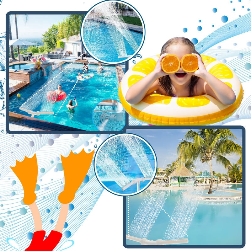 Fontaine et cascade de piscine