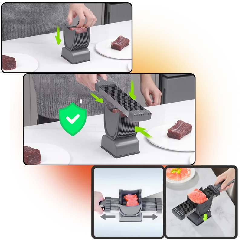 Trancheuse à viande manuelle à épaisseur ajustable