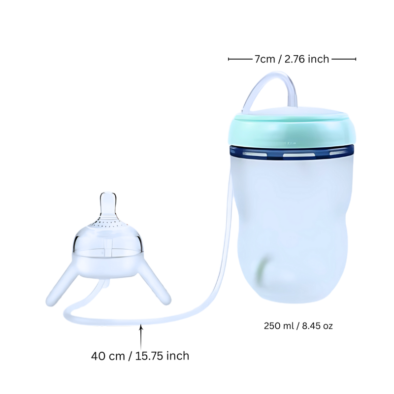 Biberon auto-alimenté avec valve anti-colique