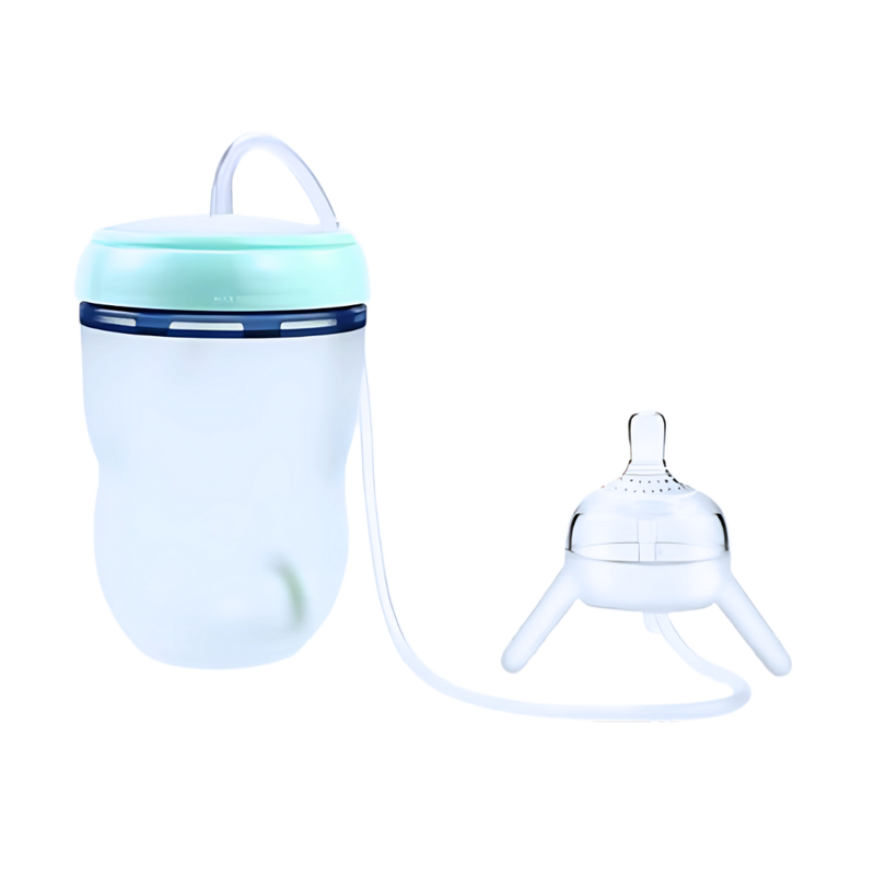 Biberon auto-alimenté avec valve anti-colique