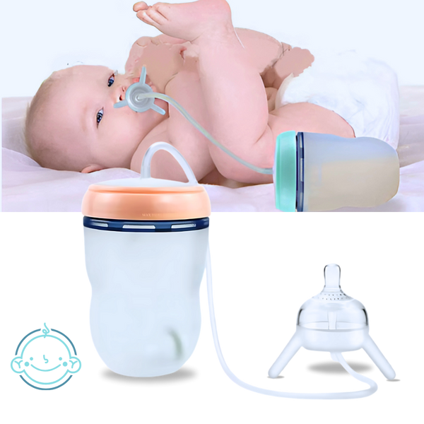 Biberon auto-alimenté avec valve anti-colique