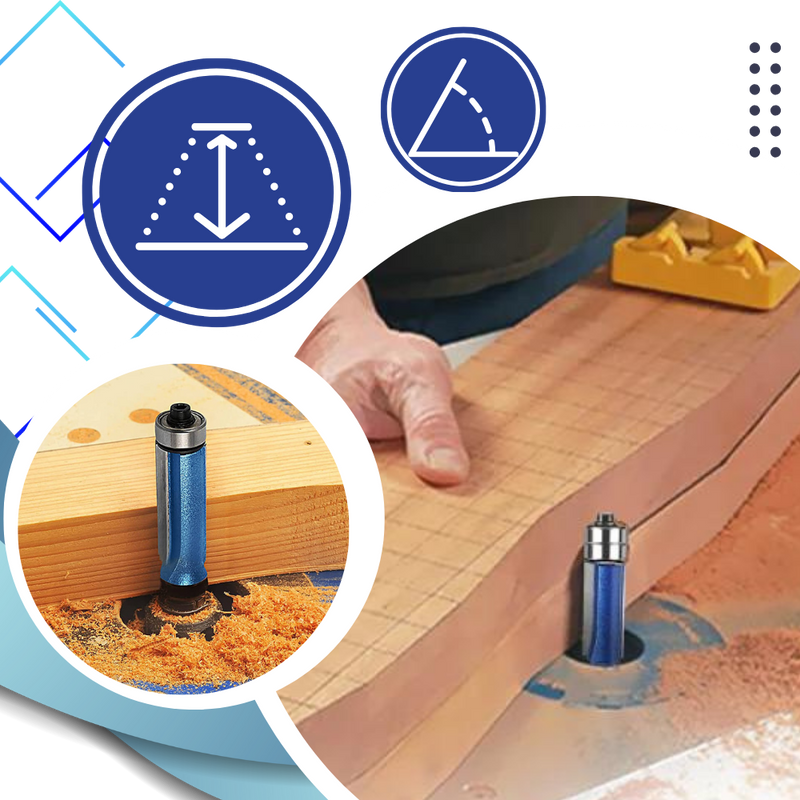 Fraises à roulement anti-rebond pour le bois