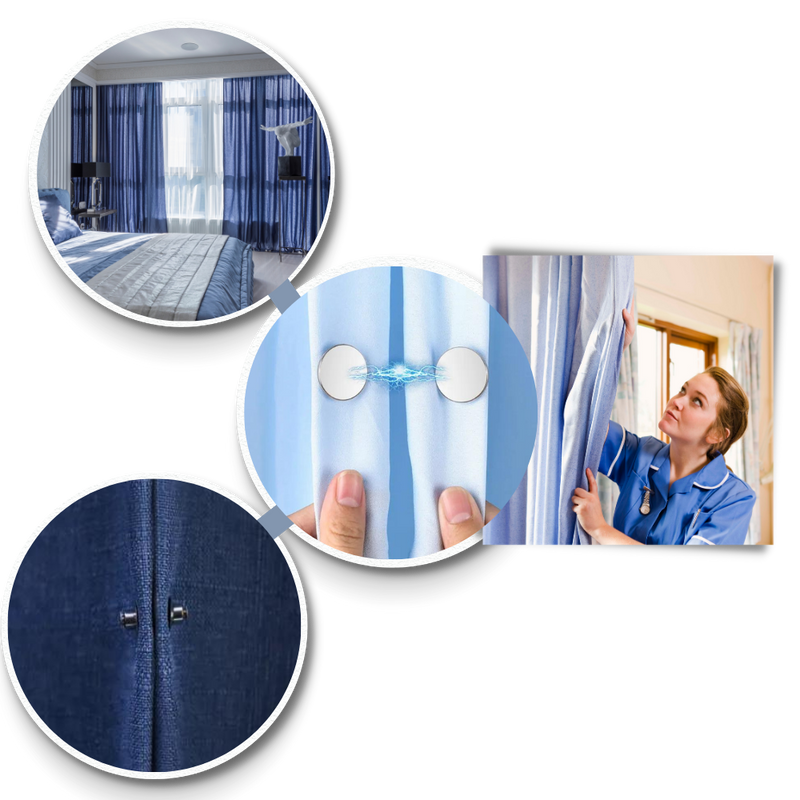 Clips magnétiques anti-fuite de lumière pour rideaux