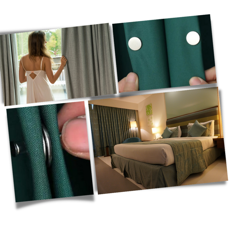 Clips magnétiques anti-fuite de lumière pour rideaux