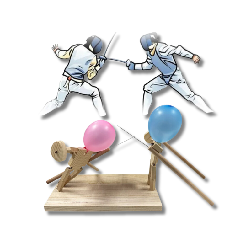 Jeu d'escrime avec ballons en bambou