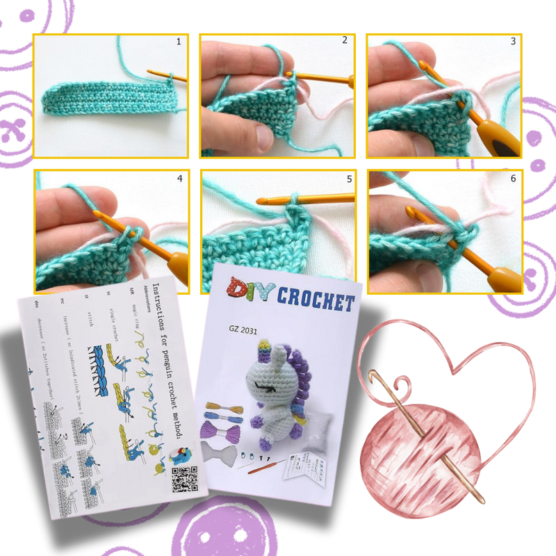 Kits de Crochet Créatifs d'Animaux pour débutants